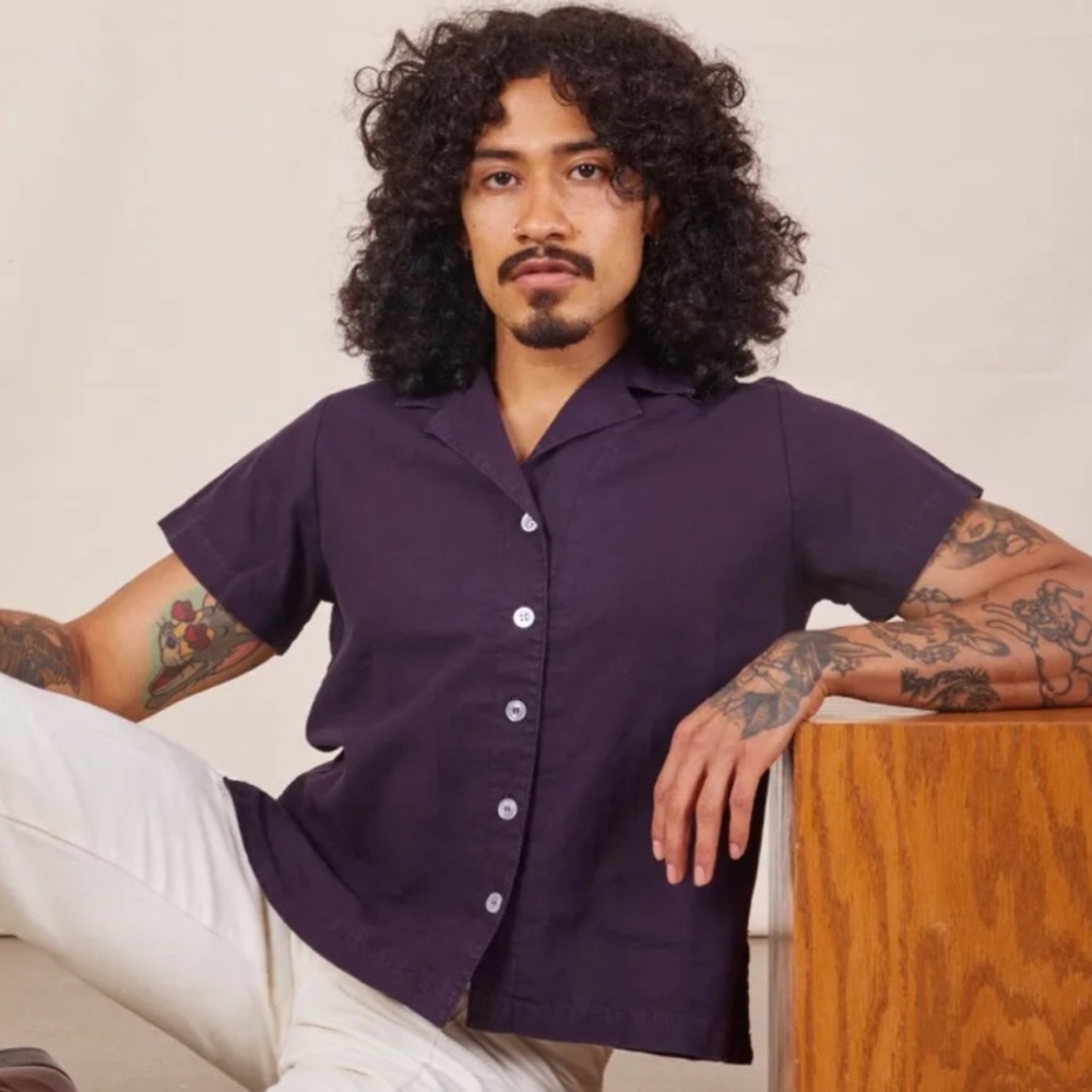 Big Bud Press Nebula Purple Pantry Button-Up Top